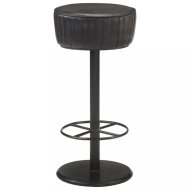 vidaXL Barová stolička pravá koža / oceľ 321872 - cena, srovnání