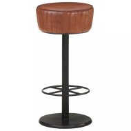 vidaXL Barová stolička pravá koža / oceľ 321871 - cena, srovnání