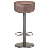 vidaXL Barová stolička pravá koža / oceľ 321873 - cena, srovnání