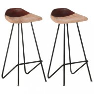 vidaXL Barové stoličky 2 ks pravá koža 320645 - cena, srovnání