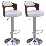 vidaXL Barové stoličky 2 ks umelá koža / drevo / kov 242199 - cena, srovnání