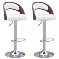 vidaXL Barové stoličky 2 ks umelá koža / drevo / kov 242201 - cena, srovnání