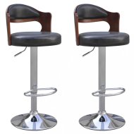 vidaXL Barové stoličky 2 ks umelá koža / drevo / kov 242198 - cena, srovnání