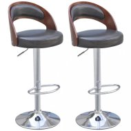 vidaXL Barové stoličky 2 ks umelá koža / drevo / kov 242200 - cena, srovnání