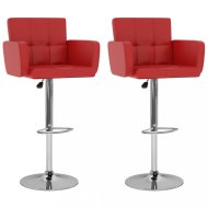 vidaXL Barové stoličky 2 ks umelá koža / kov 323655 - cena, srovnání