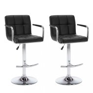 vidaXL Barové stoličky 2 ks umelá koža / kov 323624 - cena, srovnání