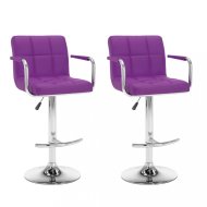 vidaXL Barové stoličky 2 ks umelá koža / kov 323631 - cena, srovnání