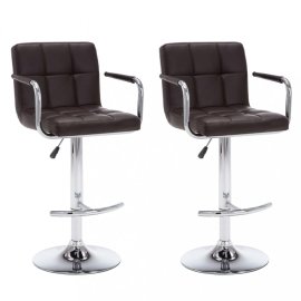 vidaXL Barové stoličky 2 ks umelá koža / kov 323626