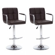 vidaXL Barové stoličky 2 ks umelá koža / kov 323626 - cena, srovnání