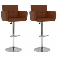 vidaXL Barové stoličky 2 ks umelá koža / kov 323656 - cena, srovnání