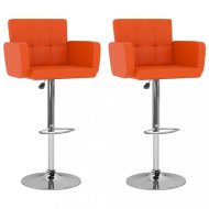 vidaXL Barové stoličky 2 ks umelá koža / kov 323660 - cena, srovnání
