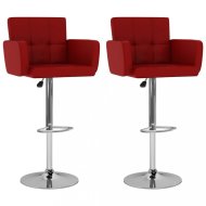 vidaXL Barové stoličky 2 ks umelá koža / kov 323659 - cena, srovnání
