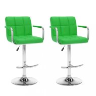 vidaXL Barové stoličky 2 ks umelá koža / kov 323632 - cena, srovnání