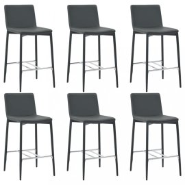 vidaXL Barové stoličky 6ks umelá koža / kov 279676