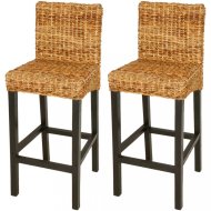 vidaXL Barové stoličky 2 ks banánové vlákno / drevo 242687 - cena, srovnání