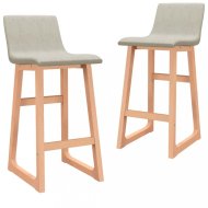 vidaXL Barové stoličky 2 ks látka / buk 289399 - cena, srovnání