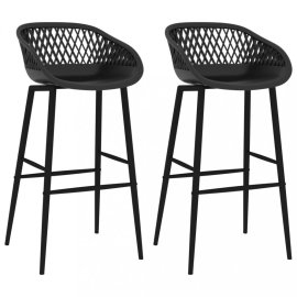 vidaXL Barové stoličky 2 ks plast / kov 248149