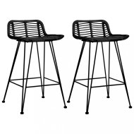vidaXL Barové stoličky 2 ks ratan / kov 285233 - cena, srovnání
