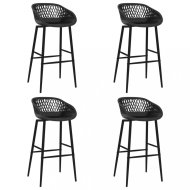 vidaXL Barové stoličky 4 ks plast / kov 248161 - cena, srovnání