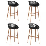 vidaXL Barové stoličky 4 ks plast / kov / 248164 - cena, srovnání