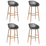 vidaXL Barové stoličky 4 ks plast / kov / 248166 - cena, srovnání