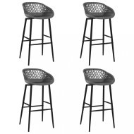 vidaXL Barové stoličky 4 ks plast / kov 248163 - cena, srovnání