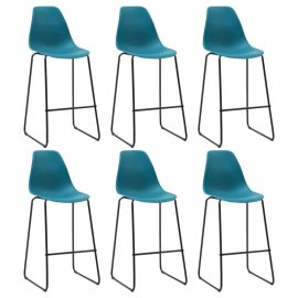 vidaXL Barové stoličky 6ks plast / kov 279656
