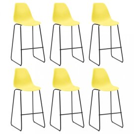 vidaXL Barové stoličky 6ks plast / kov 279658