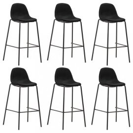 vidaXL Barové stoličky 6ks textil / kov 279665