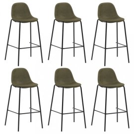 vidaXL Barové stoličky 6ks textil / kov 279662