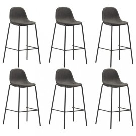 vidaXL Barové stoličky 6ks textil / kov 3051099