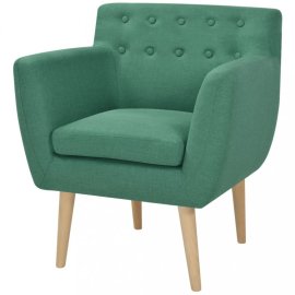 vidaXL Kreslo látka / drevo 244068