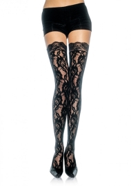 Leg Avenue Rose Lace Stockings 9762