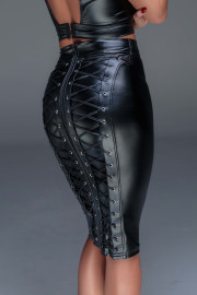 Noir Handmade F152 Powerwetlook Pencil Skirt with Long Zipper