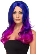 Fever Ombre Wig Wavy Long Blue & Pink 48906 - cena, srovnání