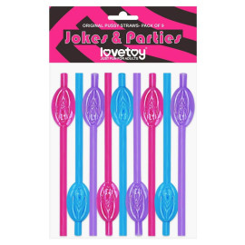 Lovetoy Original Pussy Straws Colored 9 pack
