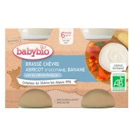Babybio Brassé z kozieho mlieka marhuľa banán 2x130g - cena, srovnání