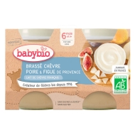 Babybio Brassé z kozieho mlieka hruška figa 2x130g - cena, srovnání