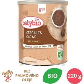 Babybio Kaša nemliečna Bio rýžovo-quinoová s kakaom 220g