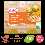 Babybio Sladká kukurica s kuracím mäsom 2x200g - cena, srovnání