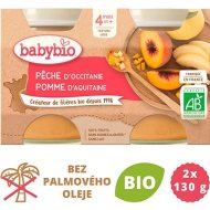 Babybio Príkrm broskyňa jablko 2x130g - cena, srovnání