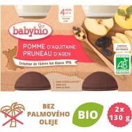 Babybio Príkrm jablko slivka 2x130g - cena, srovnání