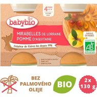 Babybio Mirabelky jablko 2x130g - cena, srovnání