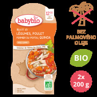 Babybio Zelenina s kuraťom a quinoa 2x200g - cena, srovnání