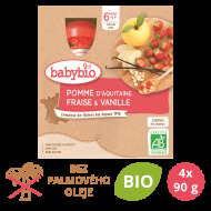 Babybio Kapsička jablko, jahoda, vanilka 4x90g - cena, srovnání