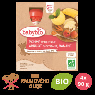 Babybio Kapsička jablko, marhuľa, banán 4x90g - cena, srovnání