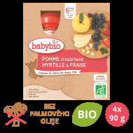 Babybio Kapsička jablko, čučoriedky, jahody 4x90g - cena, srovnání