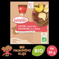 Babybio Jablko malina 4x90g - cena, srovnání