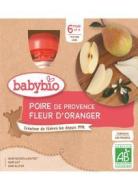 Babybio Pyré hruška pomarančový kvet 4x90g - cena, srovnání