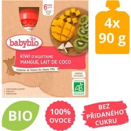Babybio Pyré kiwi, mango, kokosové mlieko 4x90g - cena, srovnání